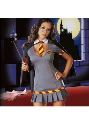 Dream Girl Halloween Sexy Wizard Wanda Dress Adult Costume Harry Potter Sz S NWT